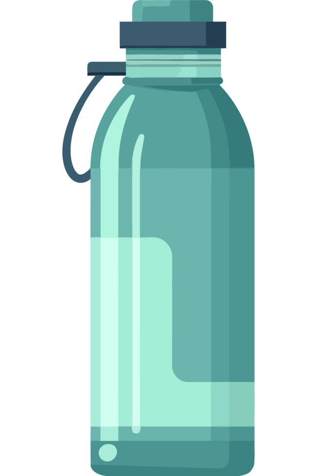A water bottle with a lid on it png