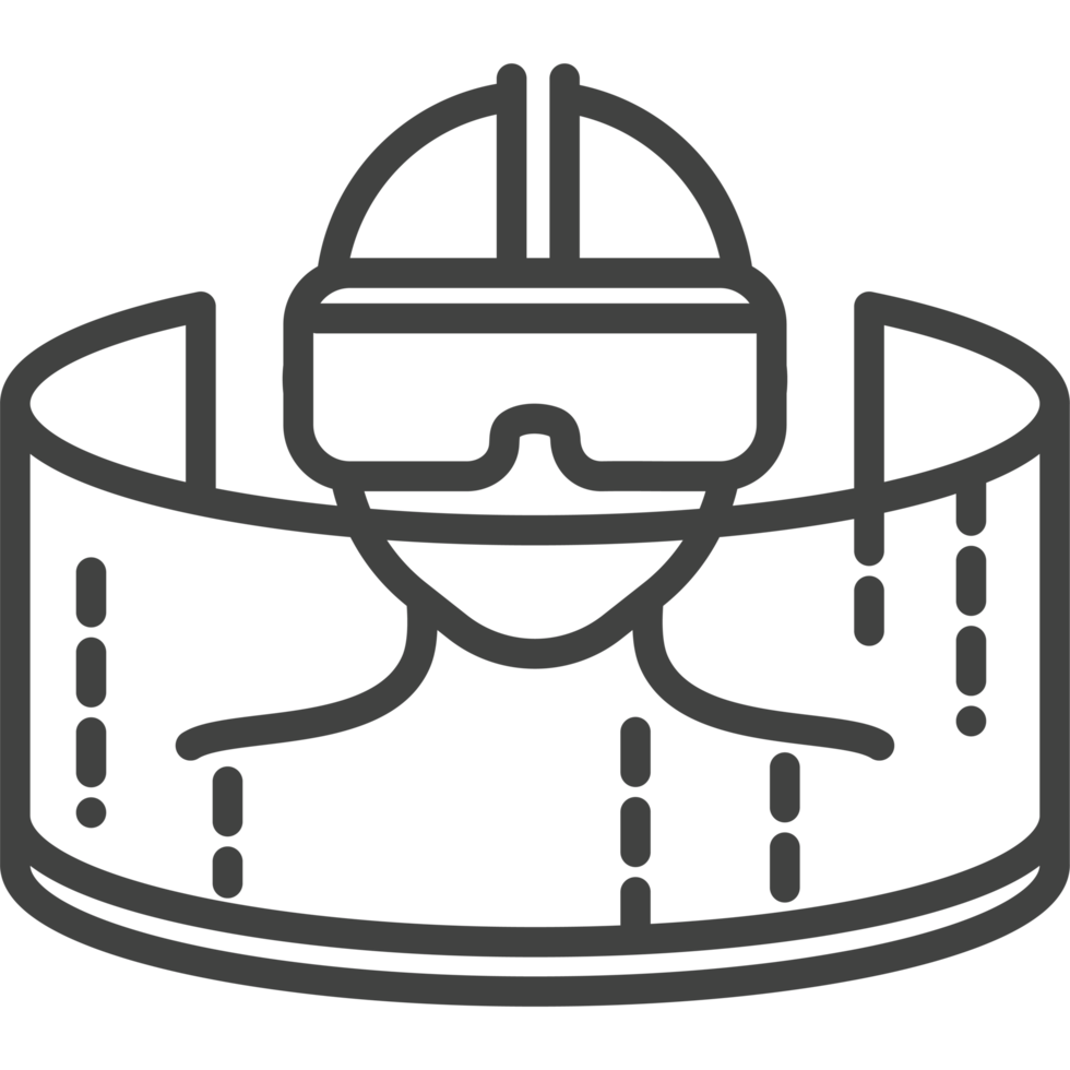 A black and white illustration of a helmet png