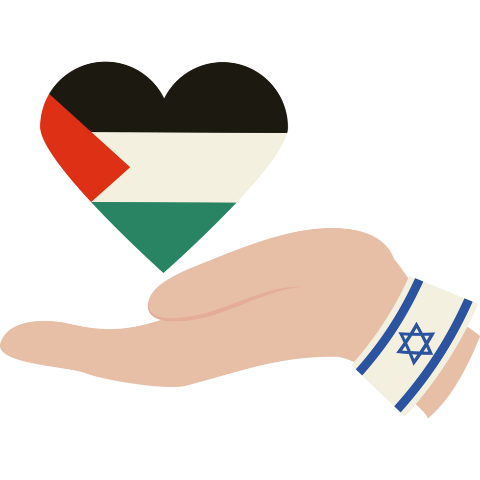 Israeli flag and heart png