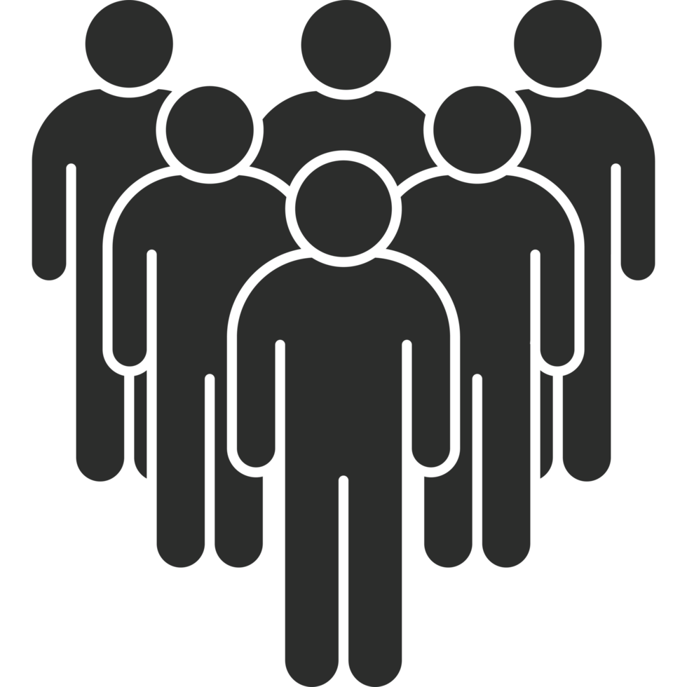 A group of people in a heart shape png