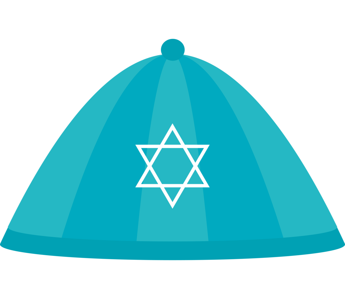 A hat with a star of david on it png