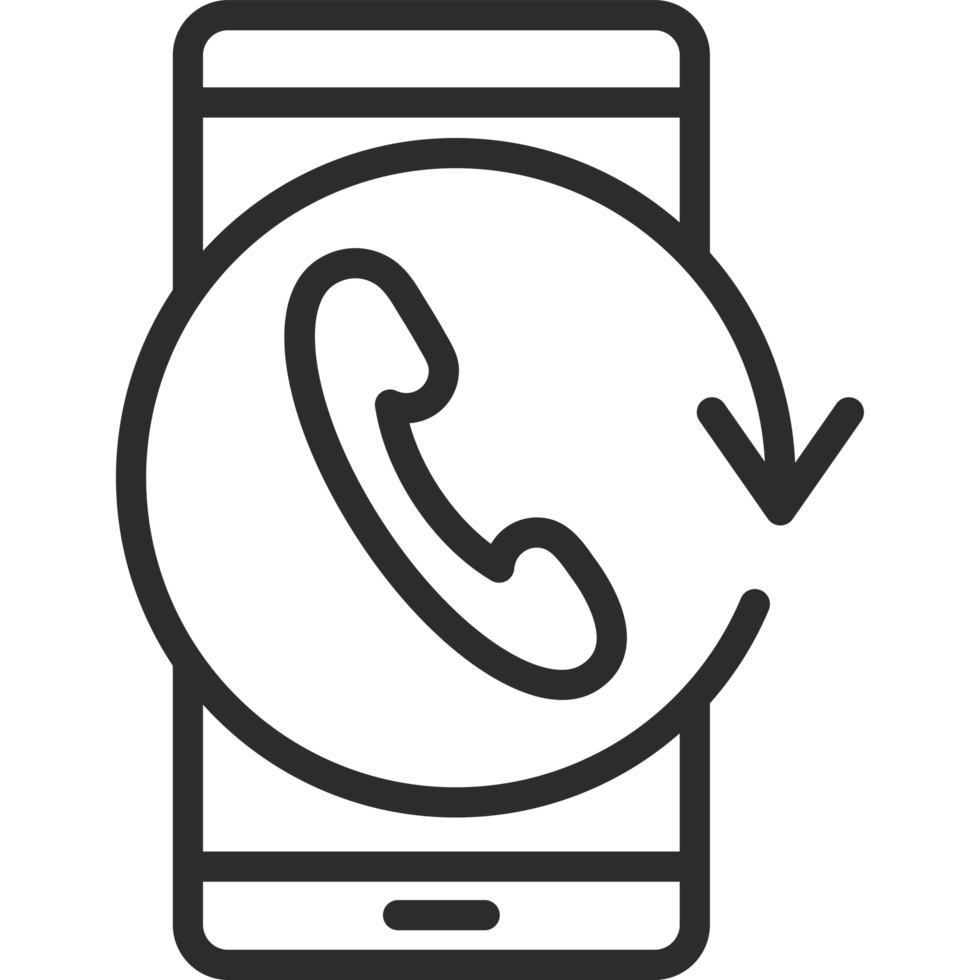 A phone with a phone icon on it png