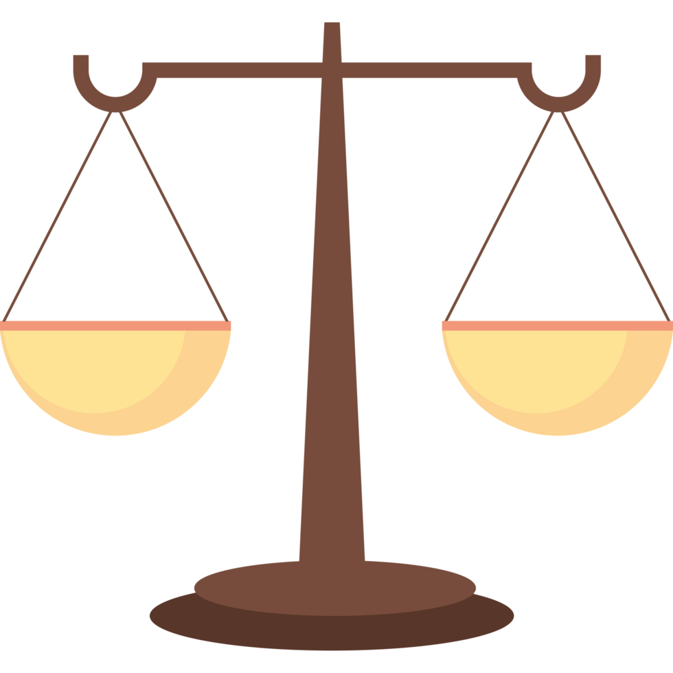 An illustration of a scale with two scales png