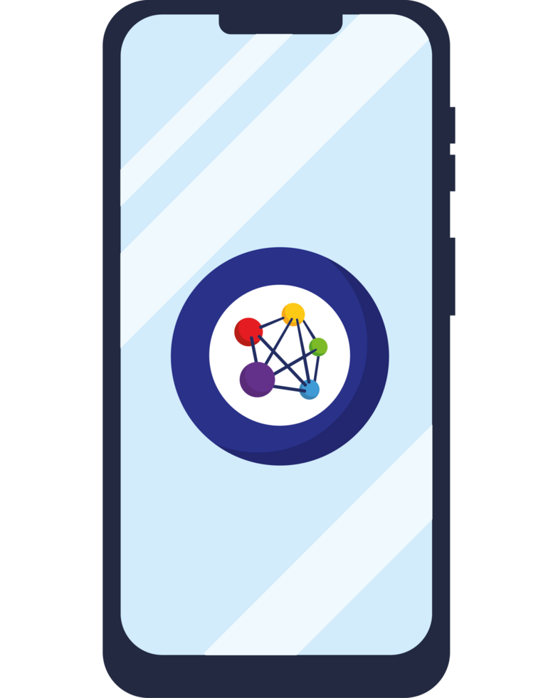 Mobile app icon for social network png