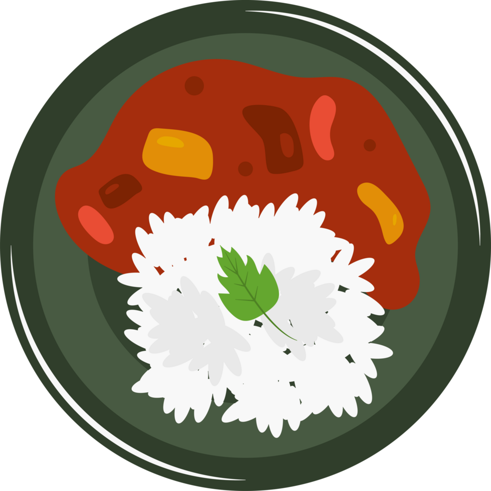 A plate with rice and meat on it png