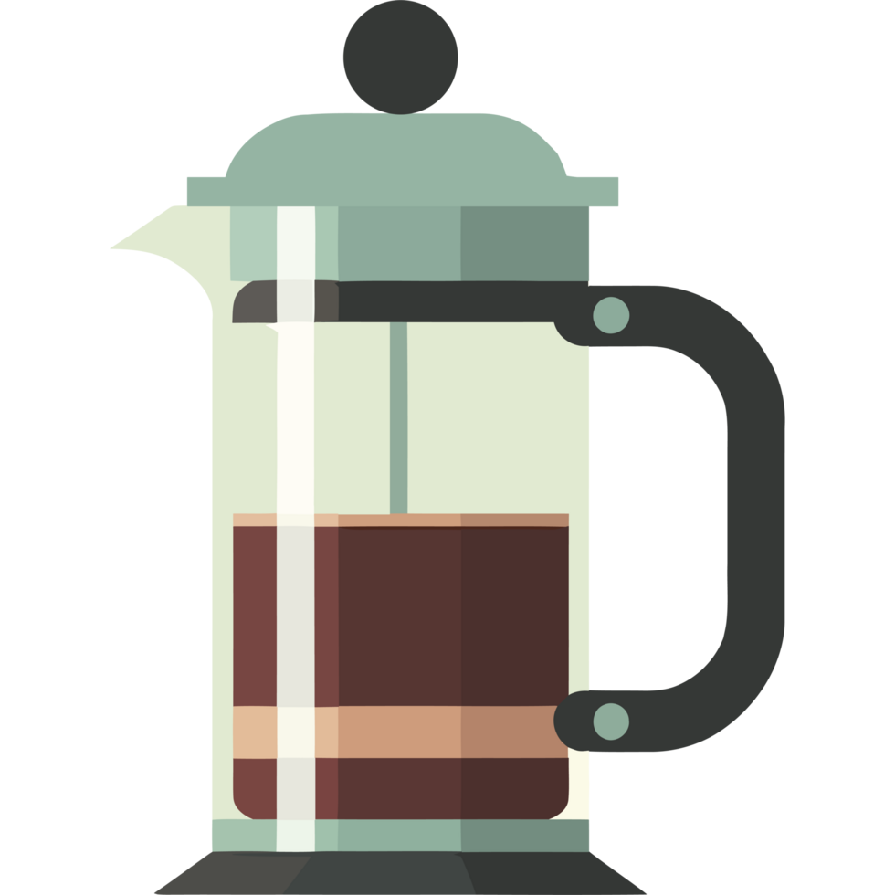 A coffee maker with a glass lid png