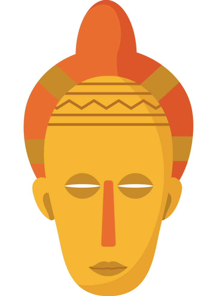 An icon of a head with a red hat and a yellow face png