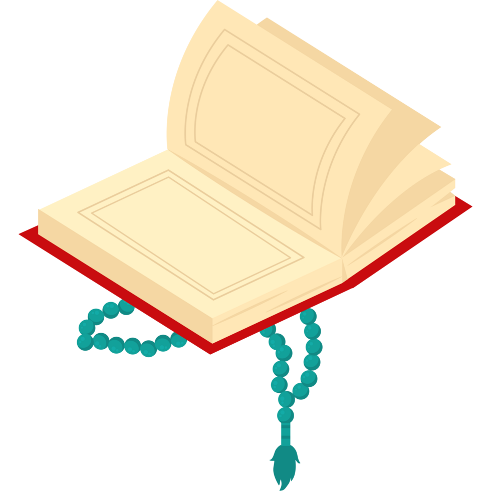 An open book with a rosary hanging from it png