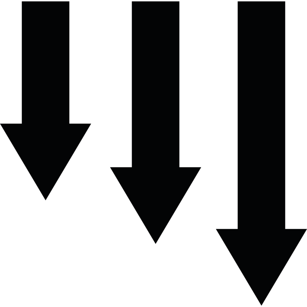 Three arrows pointing in different directions png