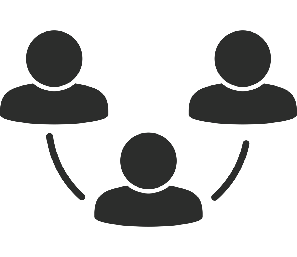 A group of people are connected by a circle png