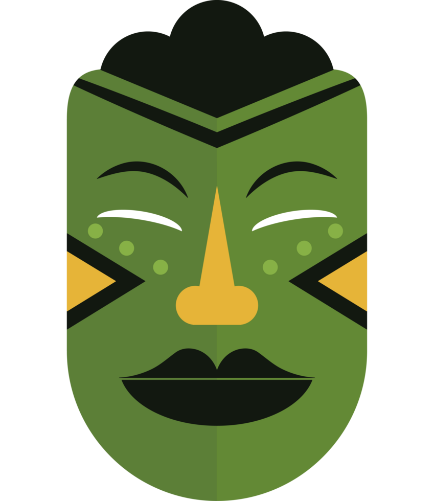 A green mask with a mustache and mustache png