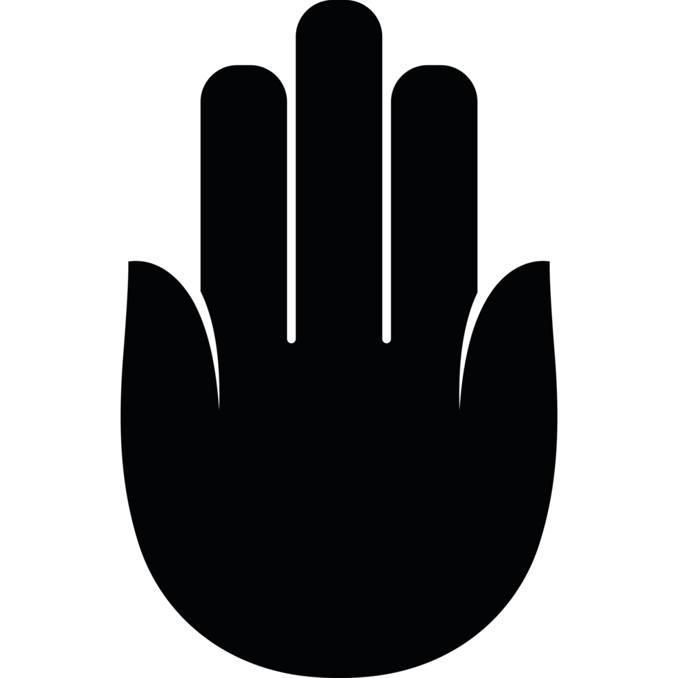 A black hand with a finger on it png