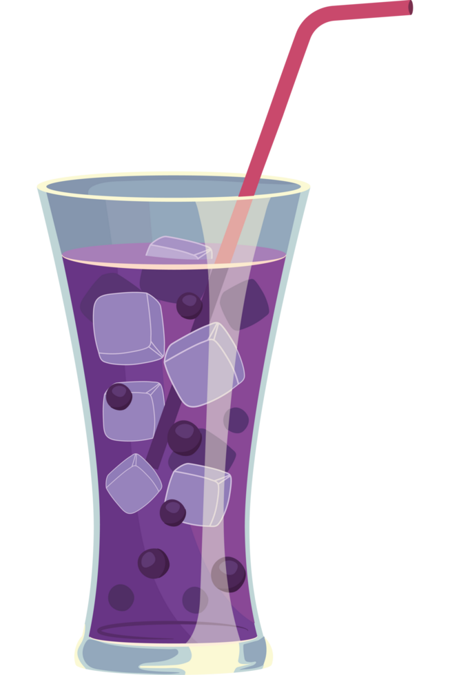 Blueberry smoothie clipart png