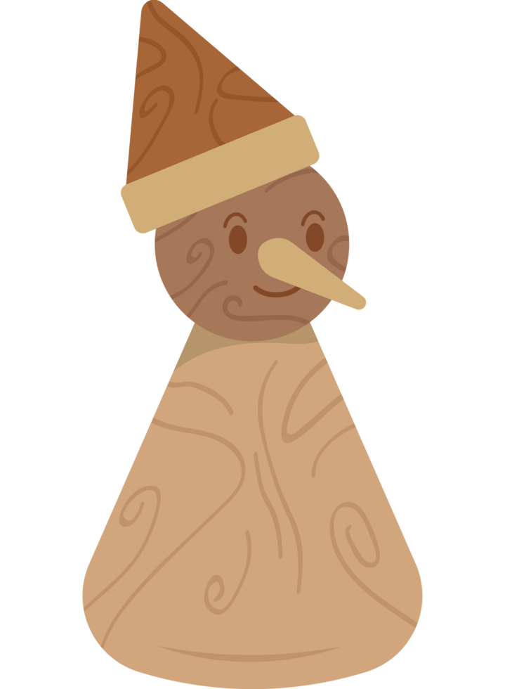 A cartoon snowman with a hat and a hat png