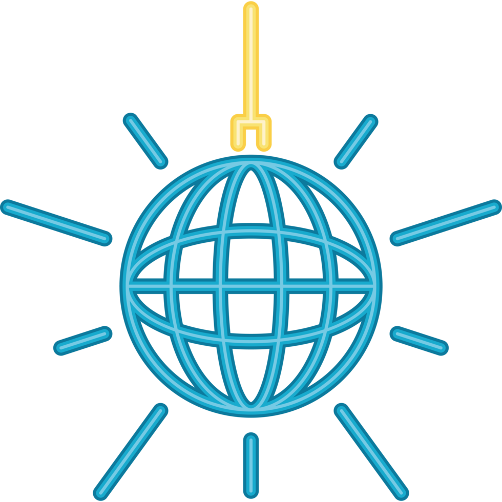 A globe with a light bulb hanging from it png