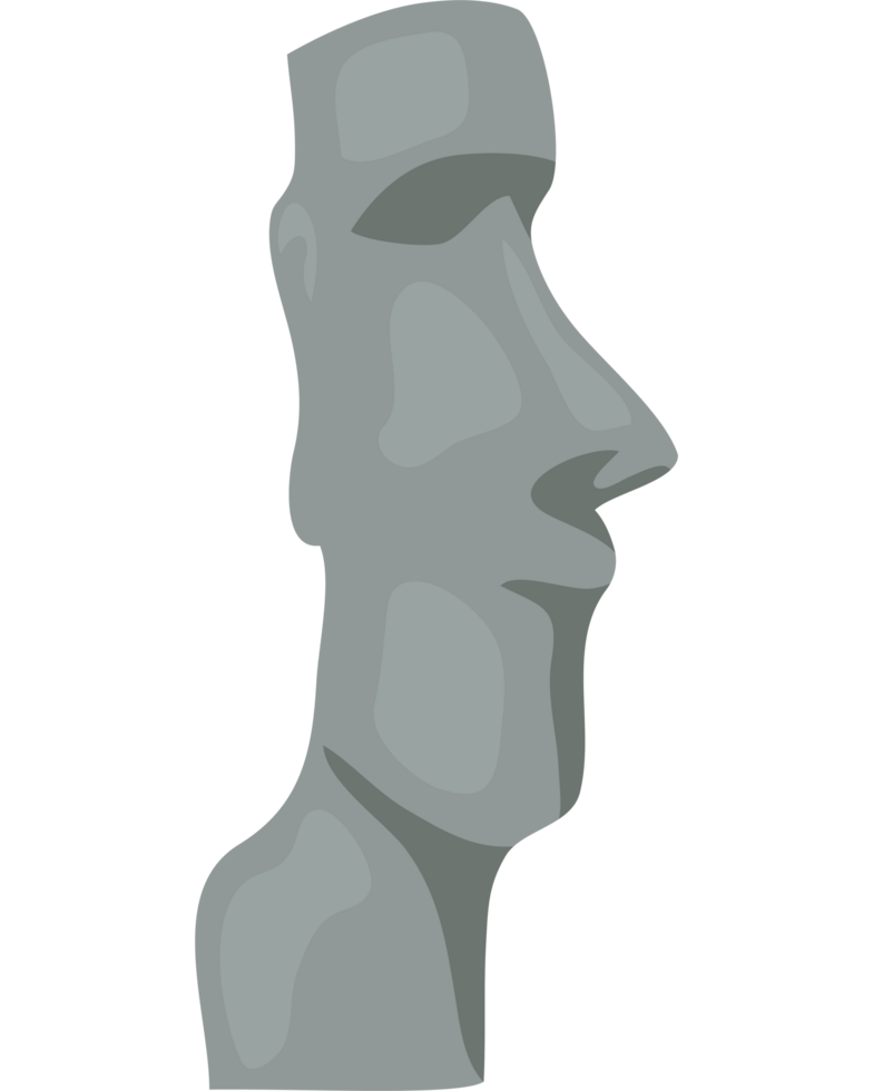 A cartoon statue of a man with a long nose png
