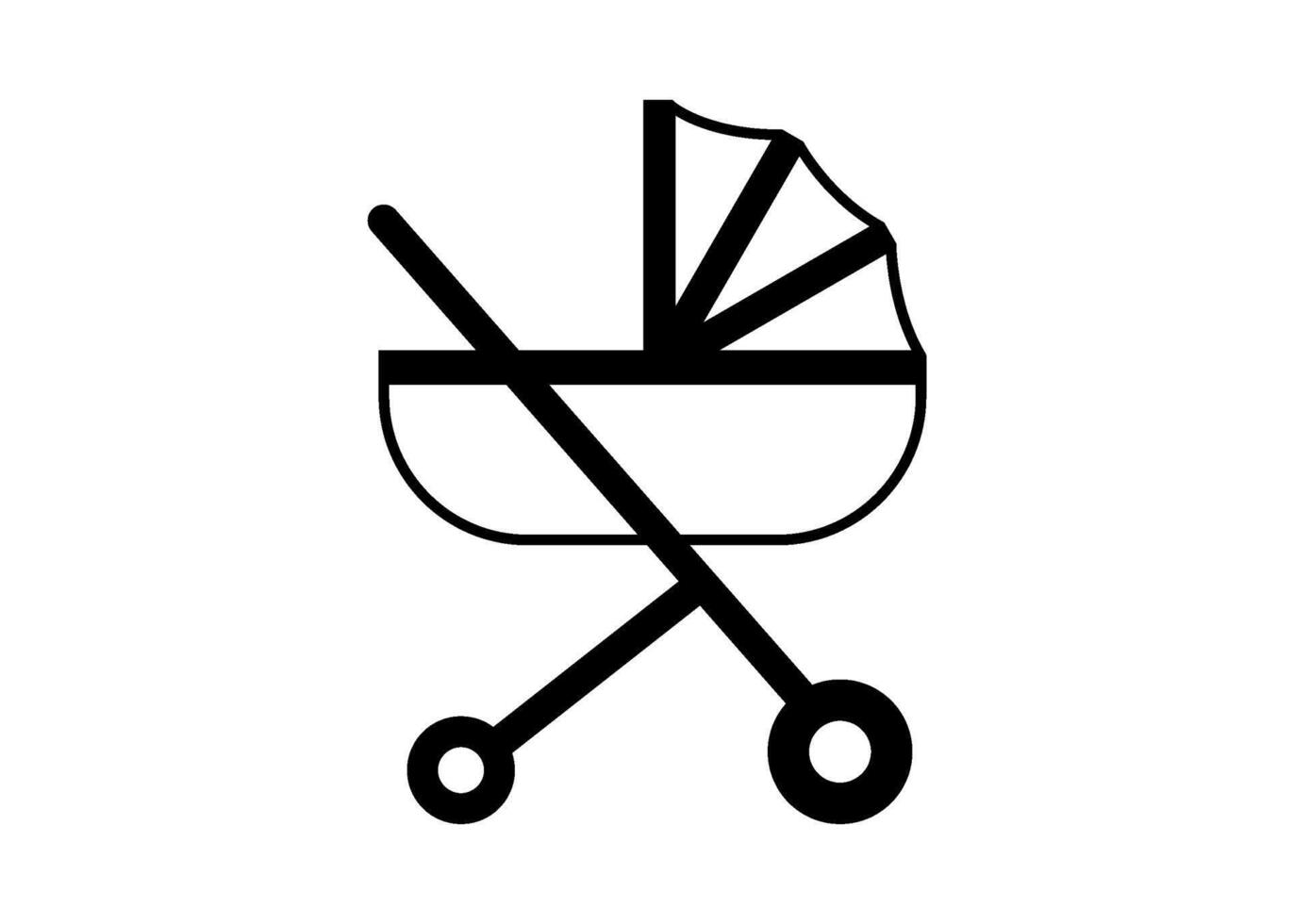 baby stroller icon vector