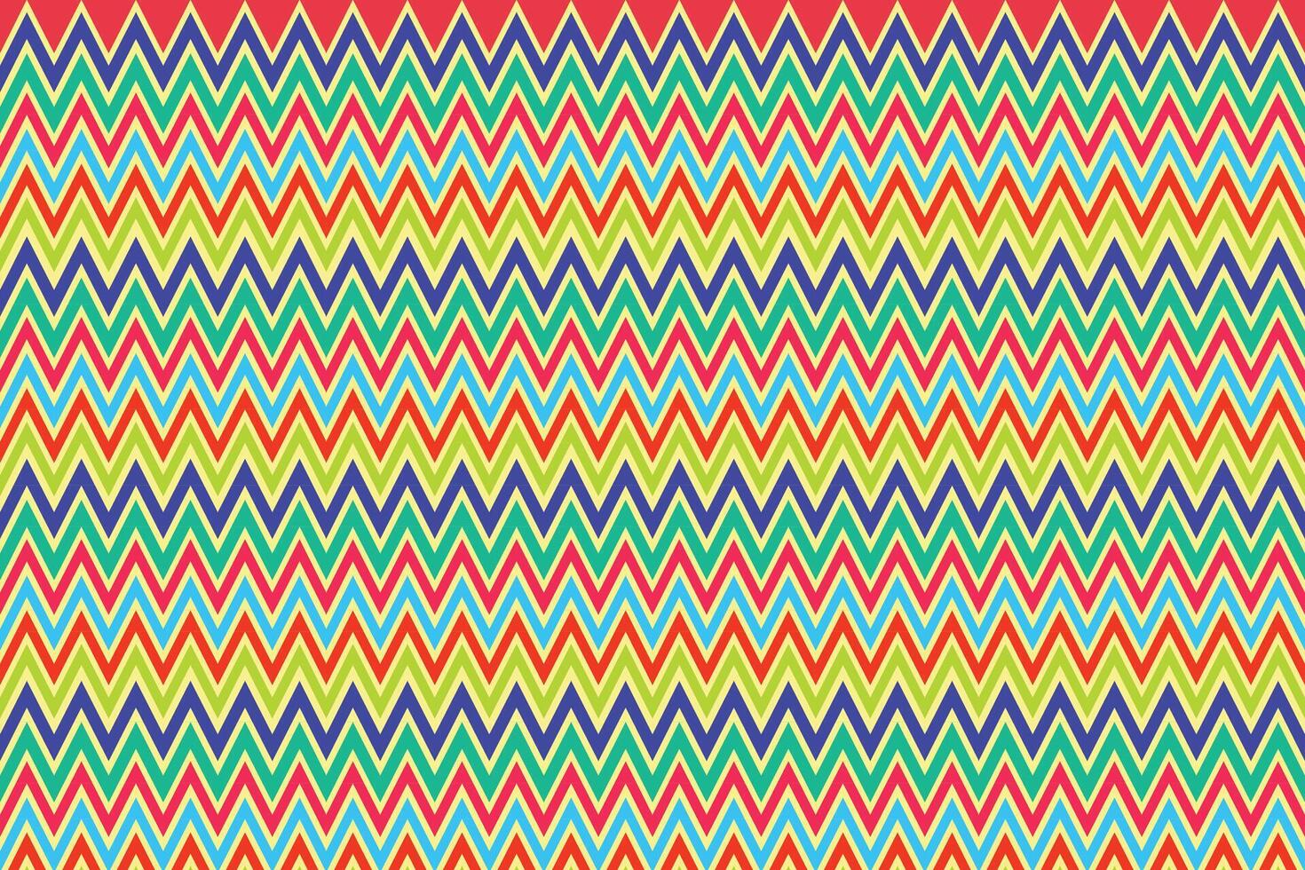 Colorful folk wave seamless pattern background fabric and carpet vector