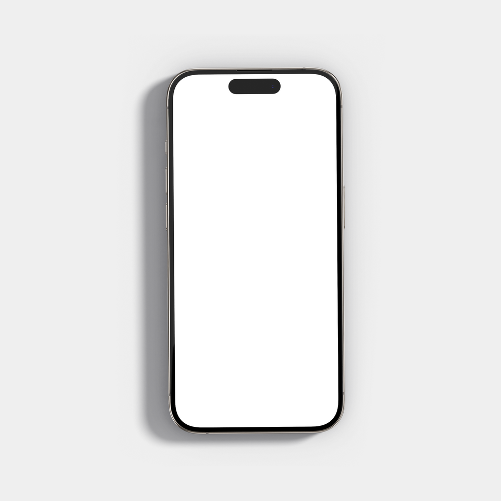 smartphone mockup with white background. psd