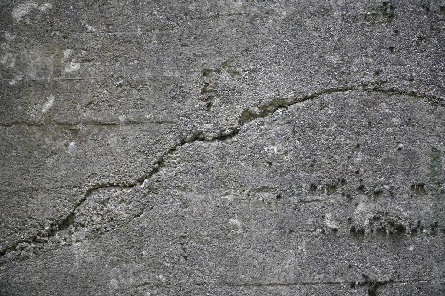Rough Concrete Wall with Crack photo