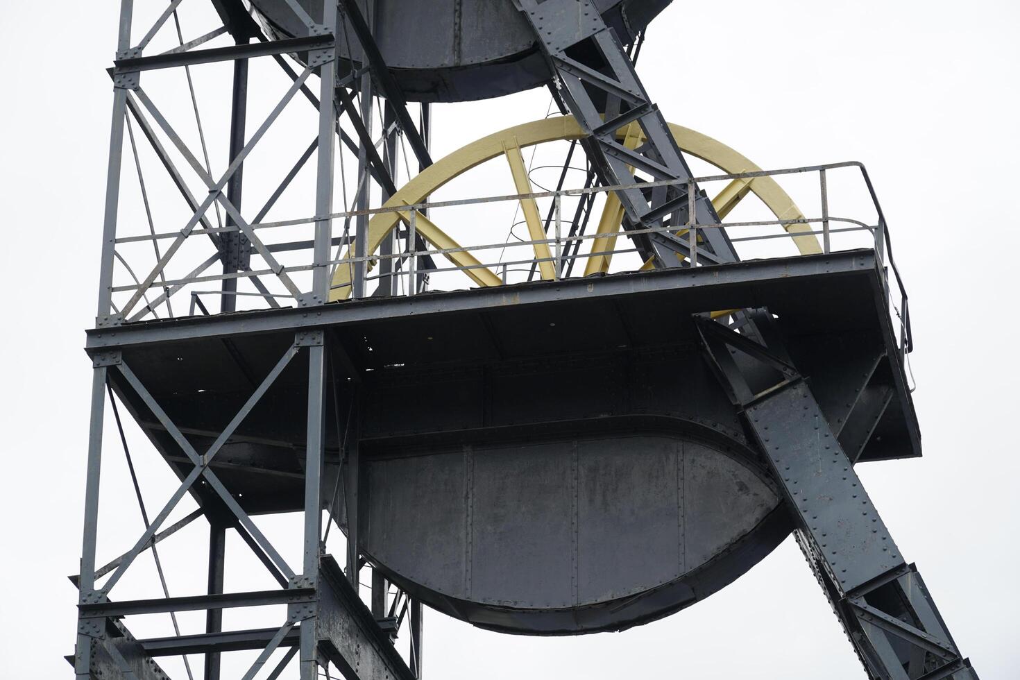 Nowa Ruda, Poland - August 4th, 2024 - Coal mine shaft - elevator photo