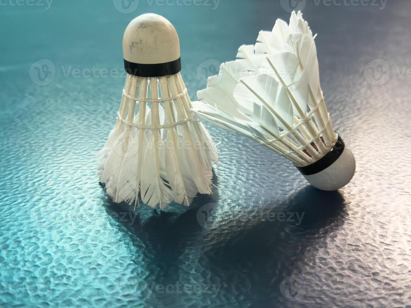 A set of badminton. Paddle and the shuttlecock. photo