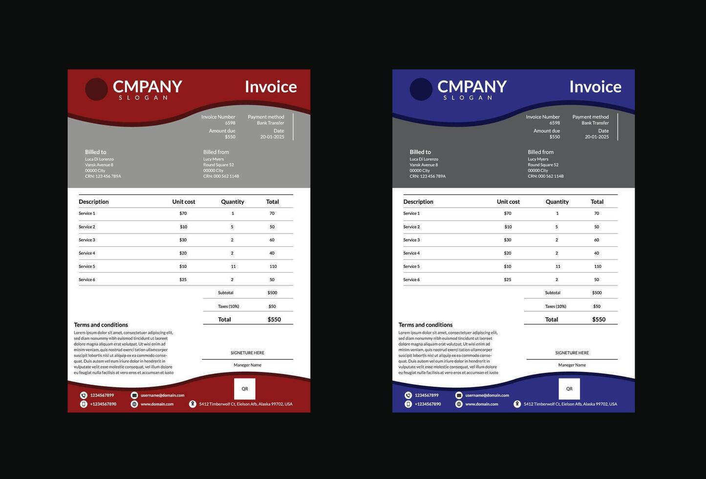 Invoice, Bill memo, Cash memo. Bill memo format Cash memo design Invoice template Invoice design Cash memo design vector