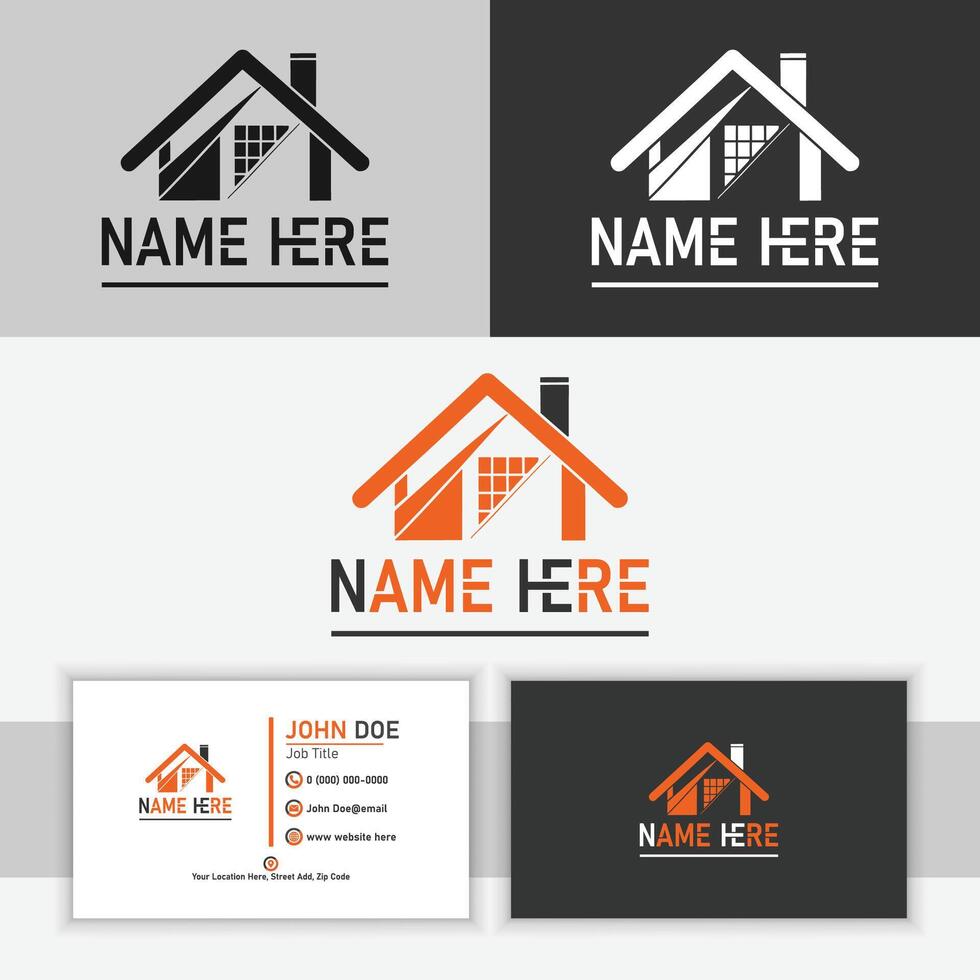 Modern Real Estate Logo Design for Property and Home Services vector