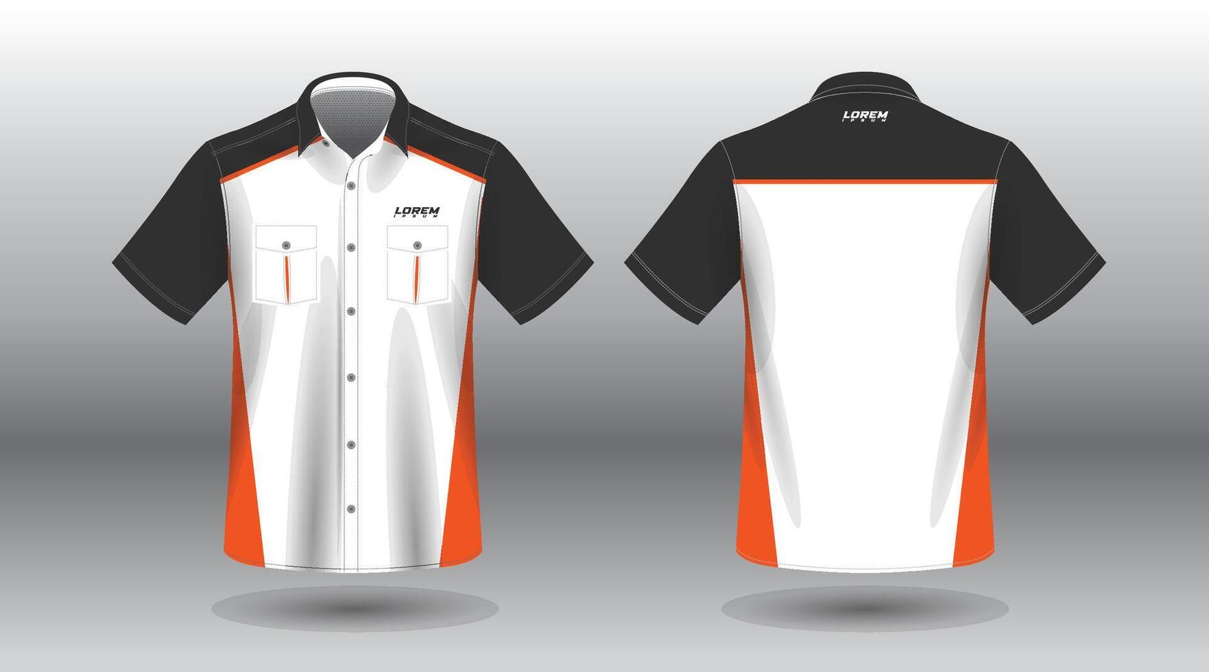 short sleeve work shirt vector
