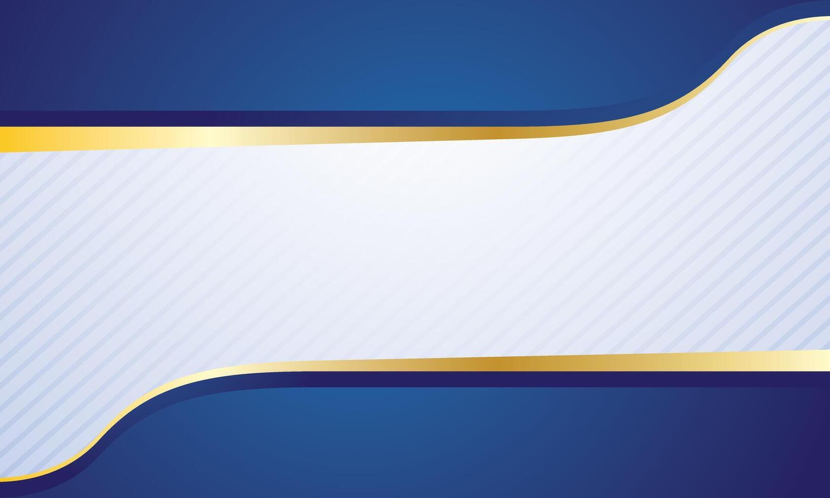Blue and gold certificate background with thin stripes vector