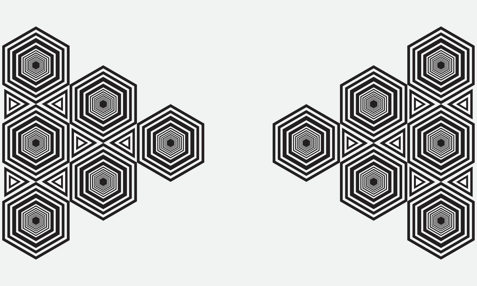 Abstract geometric hexagon patterns background vector