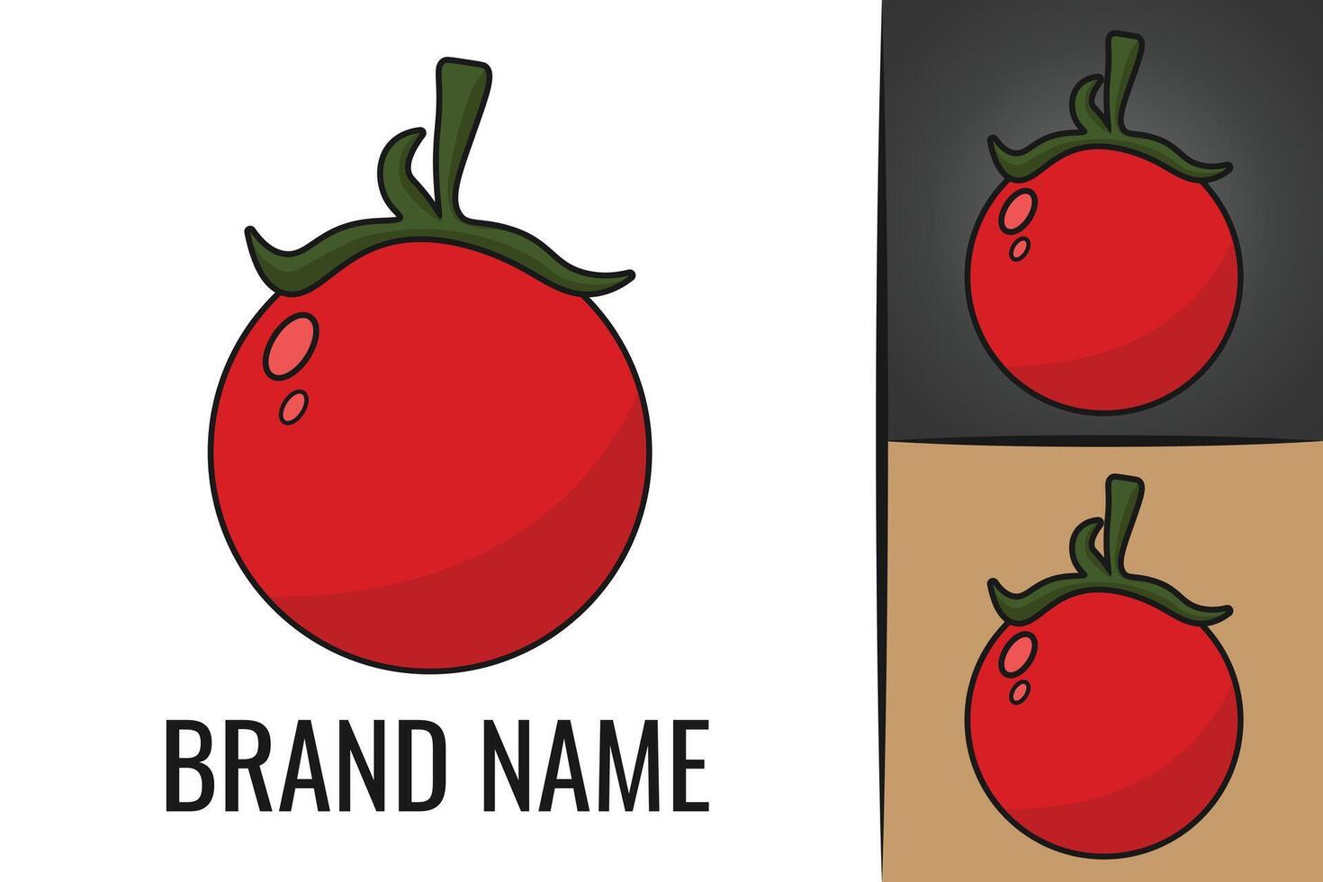Fresh red tomato logo. Tomatoes vegetable logotype. Slice tomato veggie logo vector