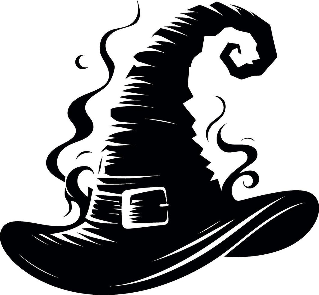 Halloween ghost hat isolated silhouette template background illustration vector