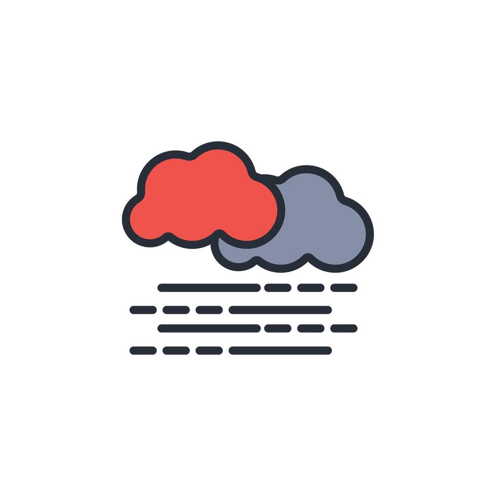 Fog icon. .Editable stroke.linear style sign for use web design,logo.Symbol illustration. vector