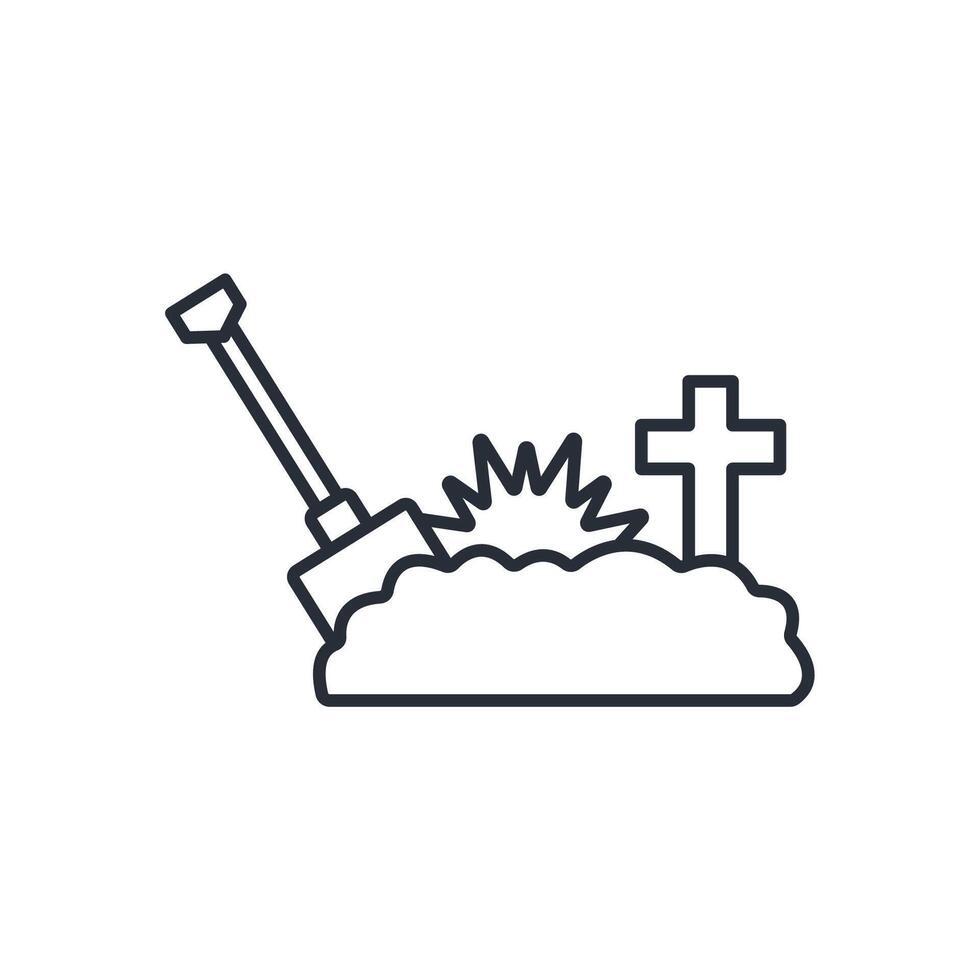 Bury icon. .Editable stroke.linear style sign for use web design,logo.Symbol illustration. vector