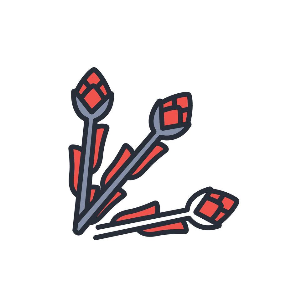 Asparagus icon. .Editable stroke.linear style sign for use web design,logo.Symbol illustration. vector