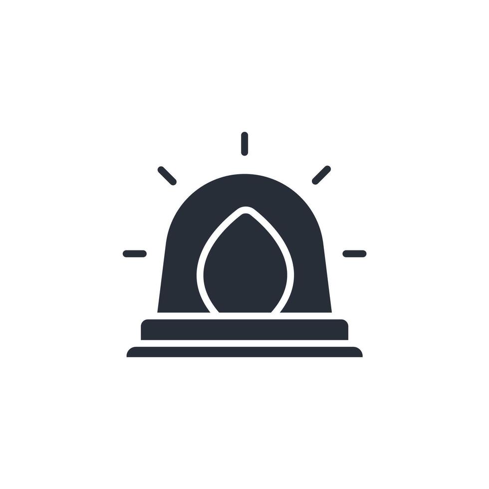 siren icon. .Editable stroke.linear style sign for use web design,logo.Symbol illustration. vector