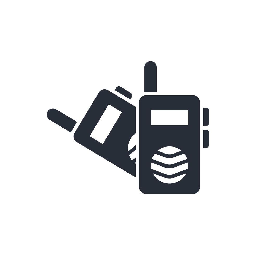 Walkie talkie icon. .Editable stroke.linear style sign for use web design,logo.Symbol illustration. vector
