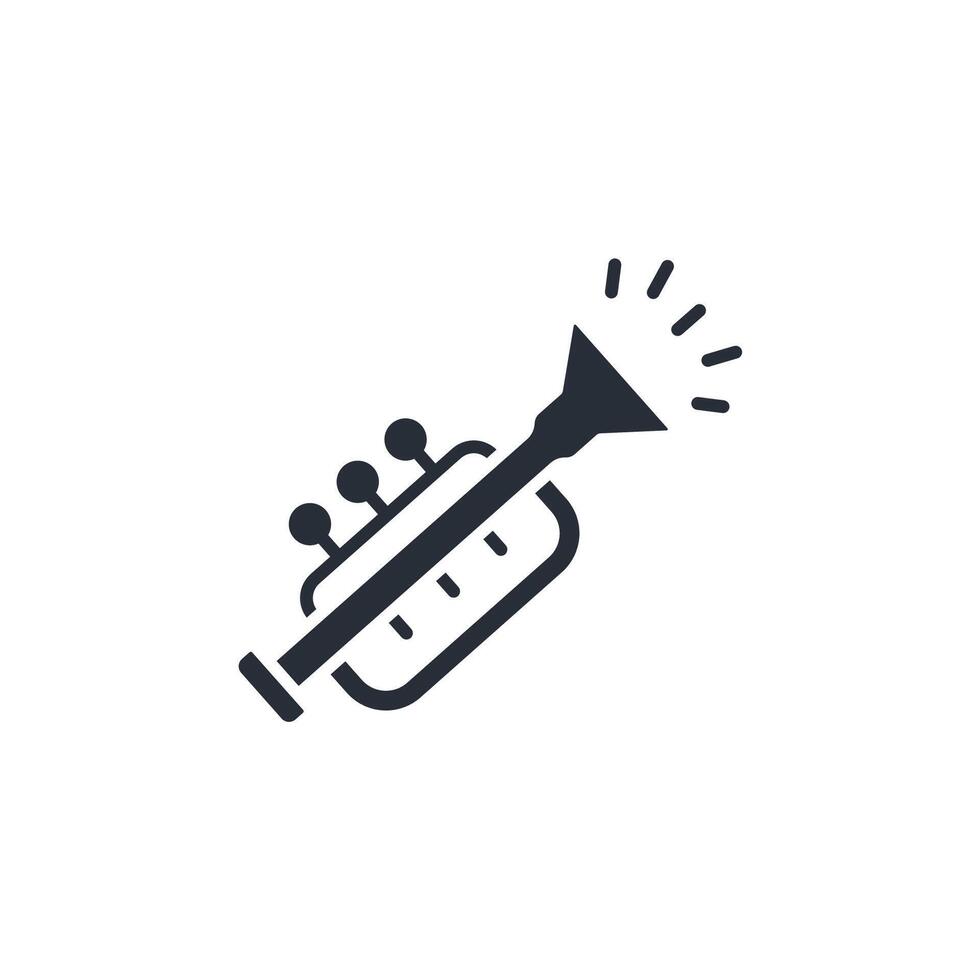trumpet icon. .Editable stroke.linear style sign for use web design,logo.Symbol illustration. vector