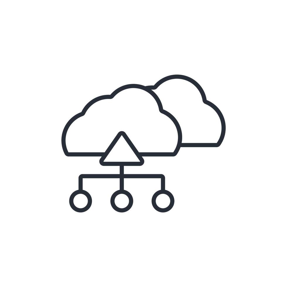 Hosting icon. .Editable stroke.linear style sign for use web design,logo.Symbol illustration. vector