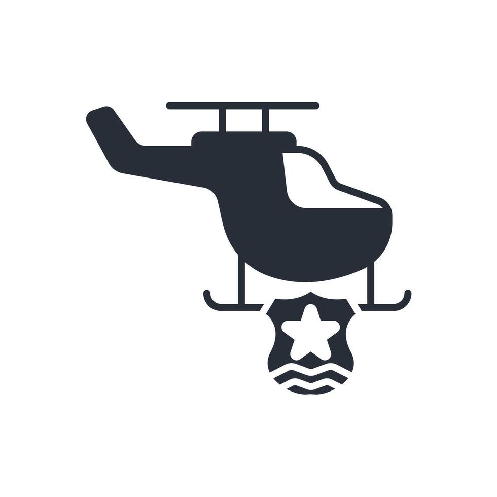 Helicopter icon. .Editable stroke.linear style sign for use web design,logo.Symbol illustration. vector