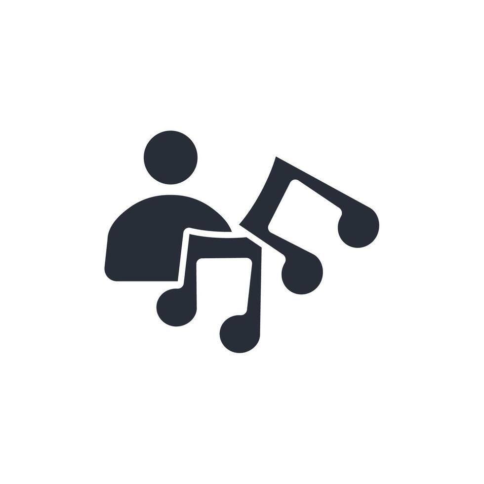 musician icon. .Editable stroke.linear style sign for use web design,logo.Symbol illustration. vector