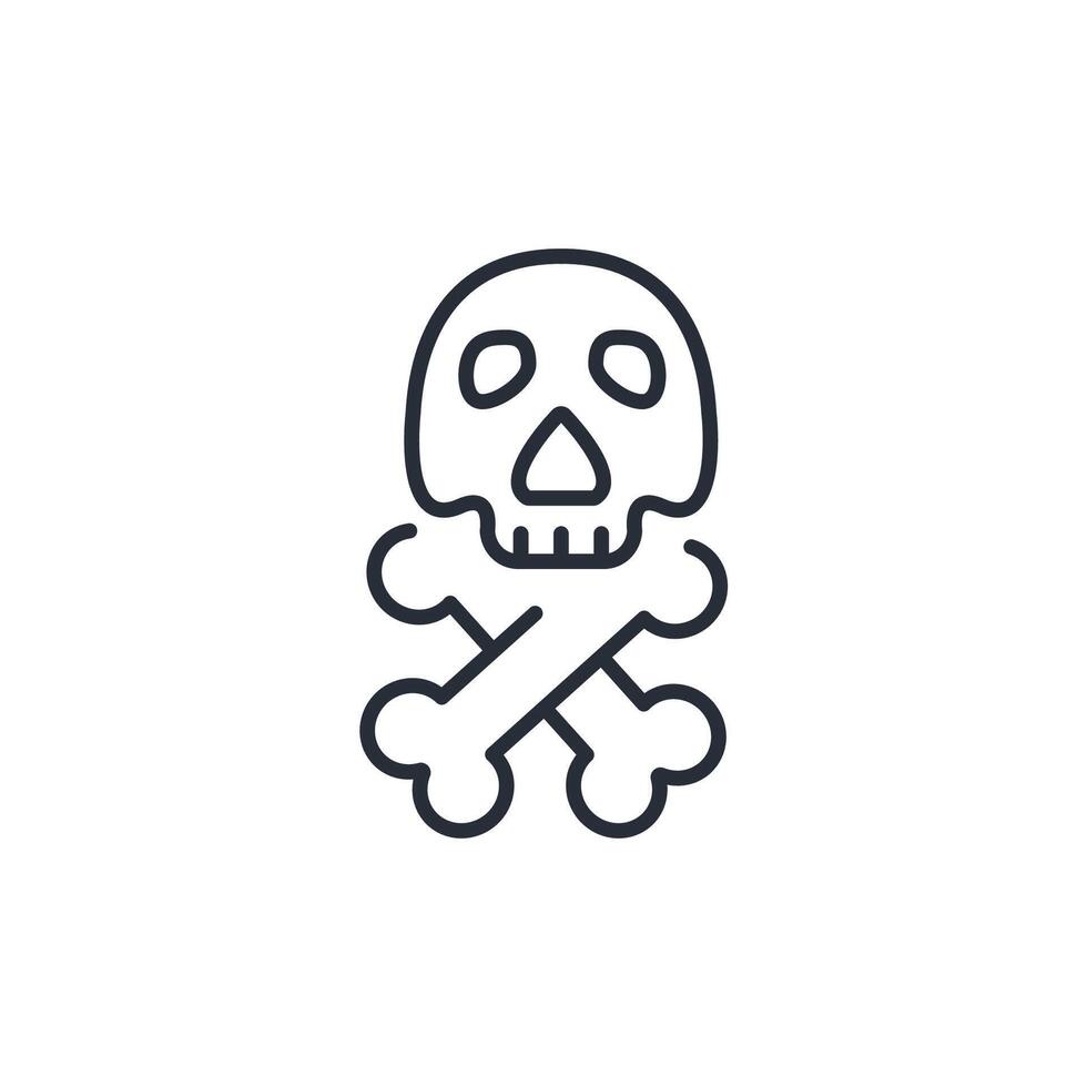 death icon. .Editable stroke.linear style sign for use web design,logo.Symbol illustration. vector