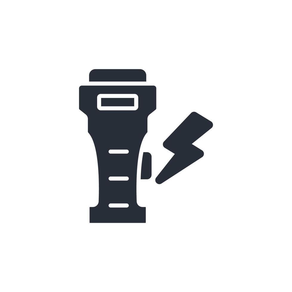 taser icon. .Editable stroke.linear style sign for use web design,logo.Symbol illustration. vector