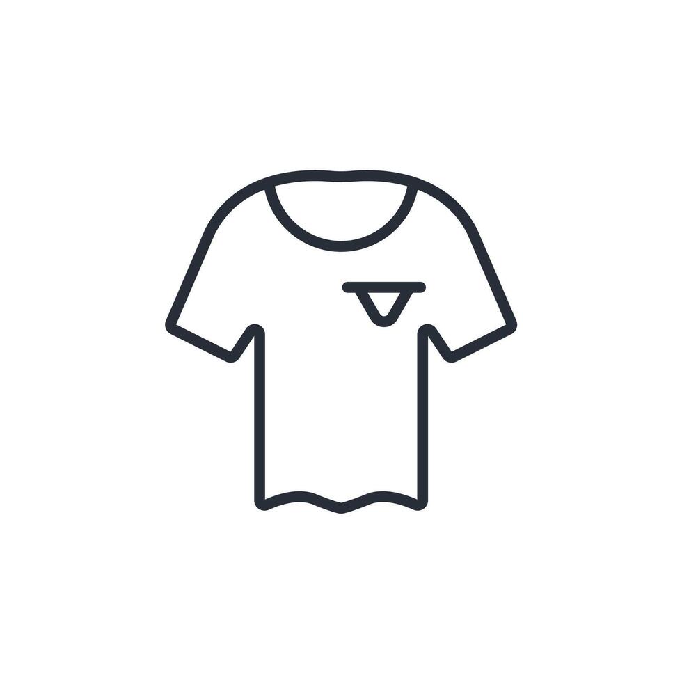 t shirt icon. .Editable stroke.linear style sign for use web design,logo.Symbol illustration. vector