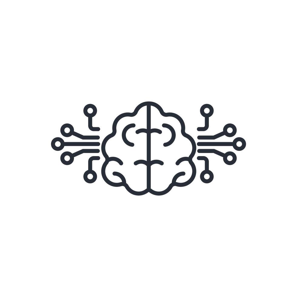 intelligence icon. .Editable stroke.linear style sign for use web design,logo.Symbol illustration. vector