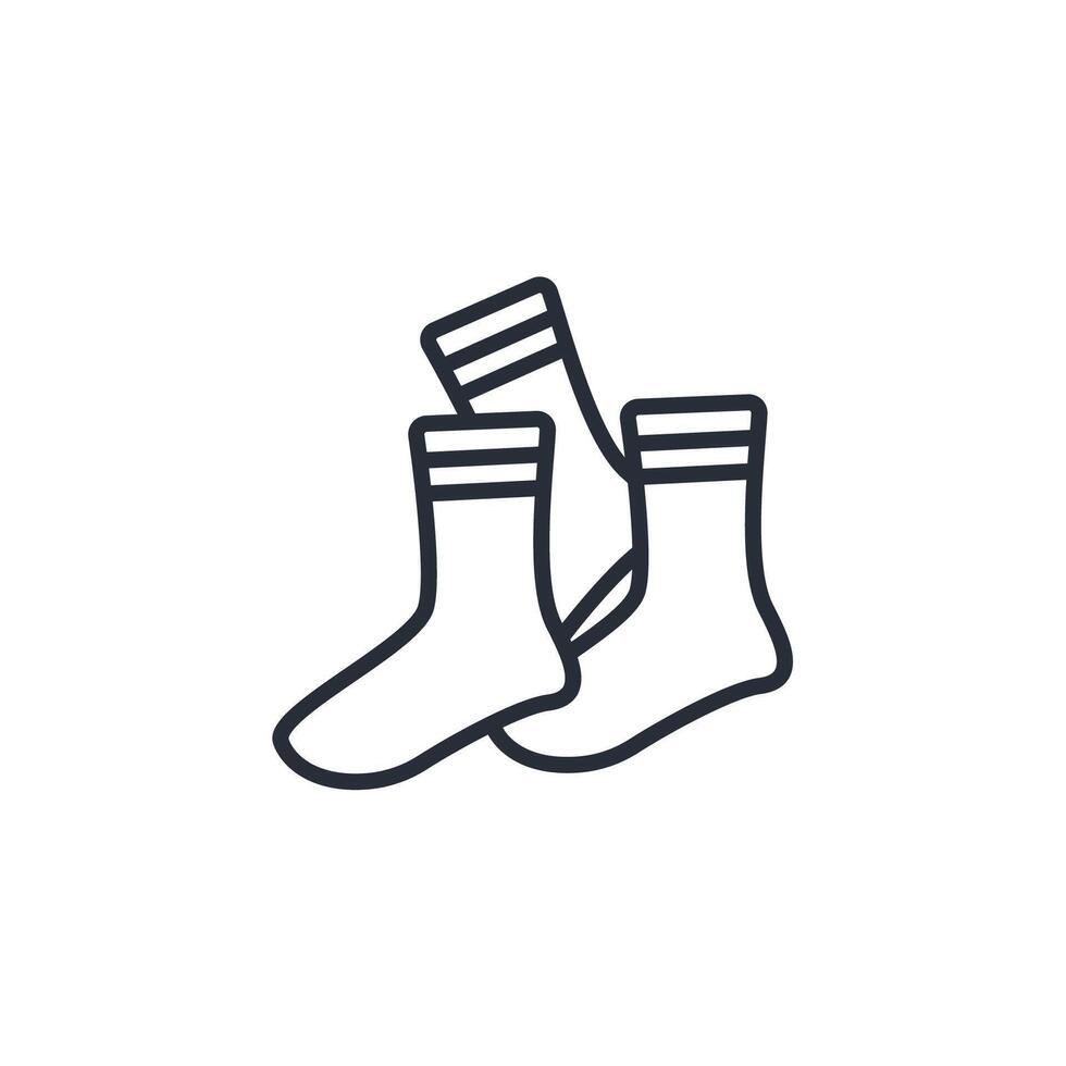socks icon. .Editable stroke.linear style sign for use web design,logo.Symbol illustration. vector