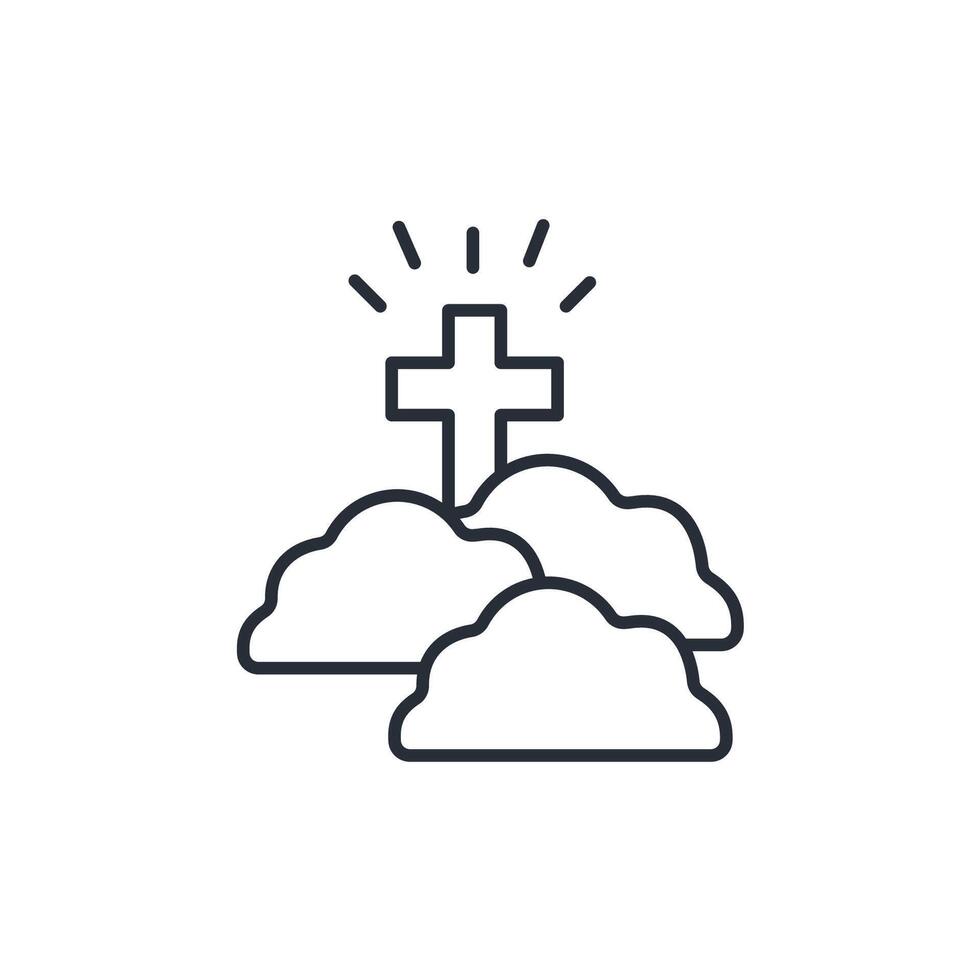 heaven icon. .Editable stroke.linear style sign for use web design,logo.Symbol illustration. vector