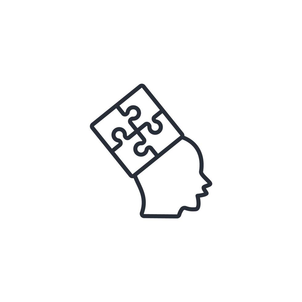 alzheimer icon. .Editable stroke.linear style sign for use web design,logo.Symbol illustration. vector