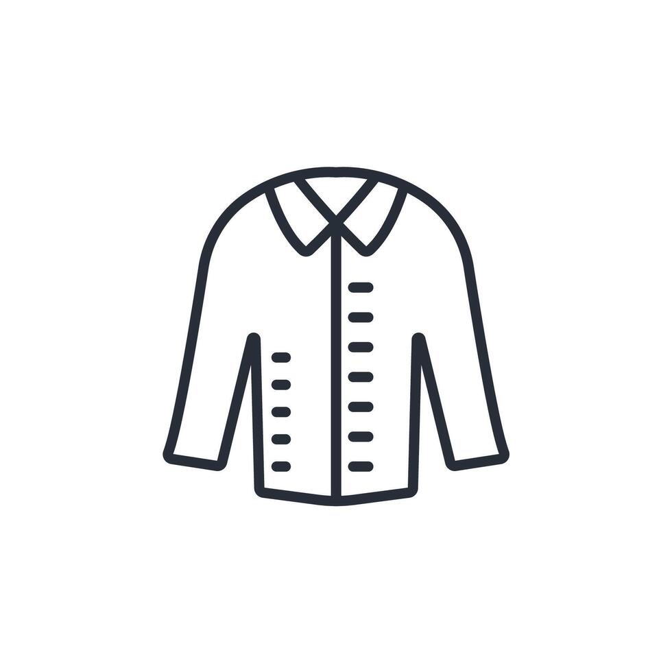 Shirt icon. .Editable stroke.linear style sign for use web design,logo.Symbol illustration. vector